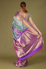 Blue And Green Silk SareeDSC05419 2